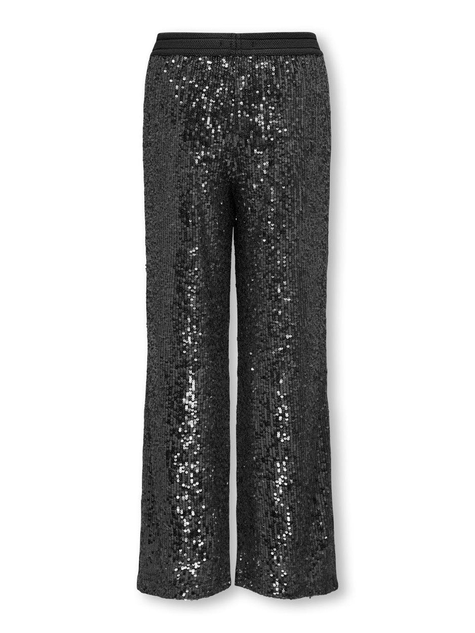 Kogfransa Sequin Straight Pant Tlr - Zwart