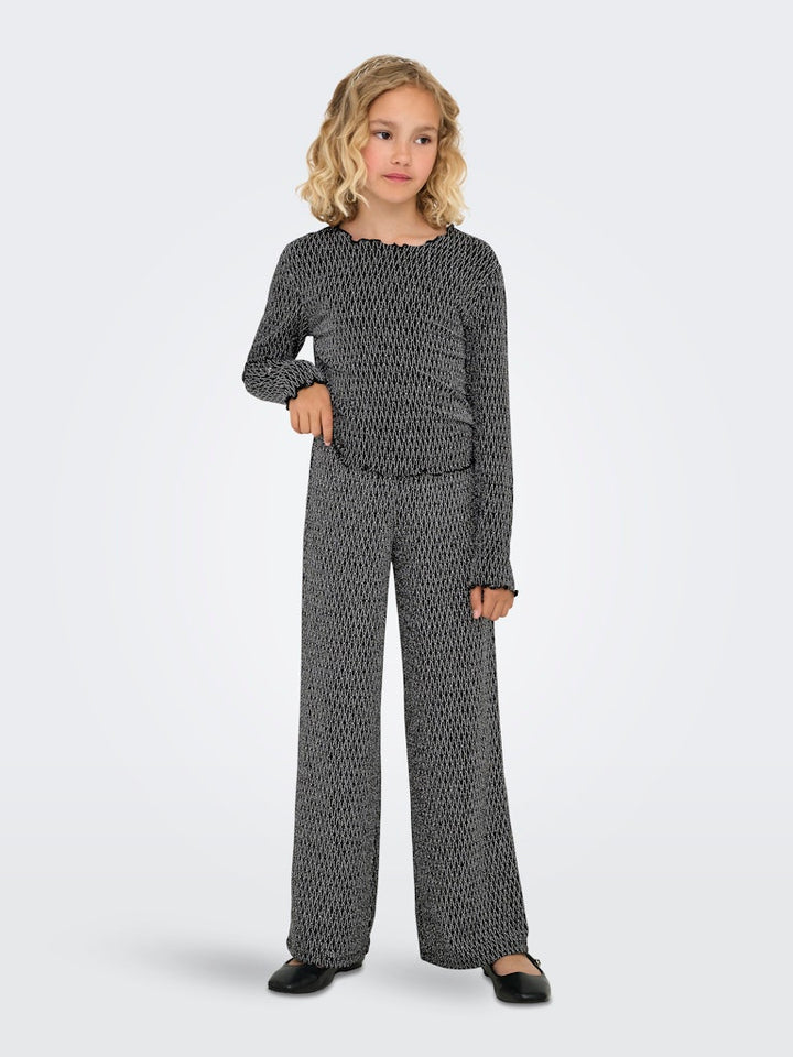 Kogqueen Glitter Pant Bf Jrs - Zwart Dessin