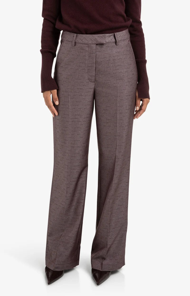 YAYA Women lange broek paars dessin – dames