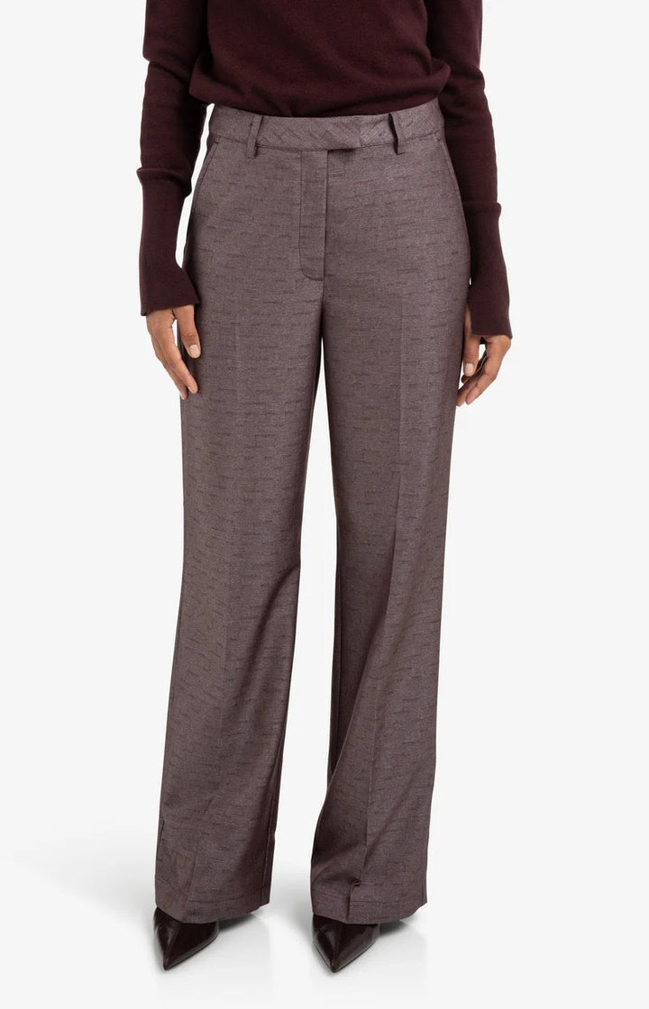 YAYA Women 01-301229-511 lange broek dames paars dessin