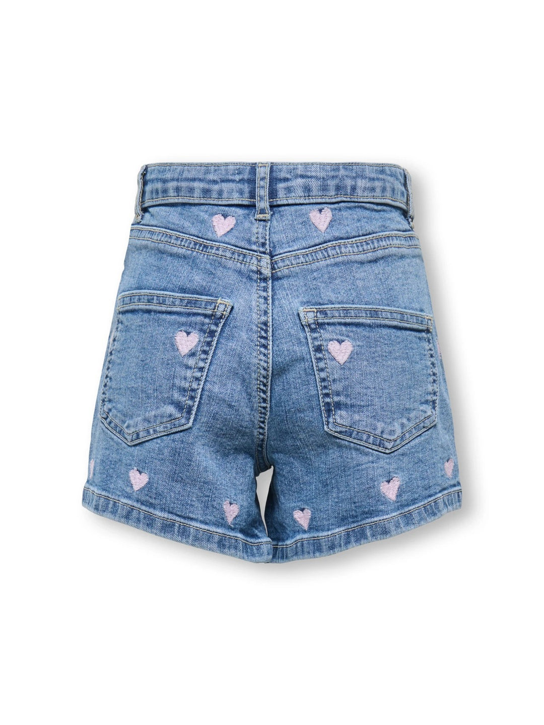 Kogjuicy Heart Emb Shorts Dnm - Blue Denim