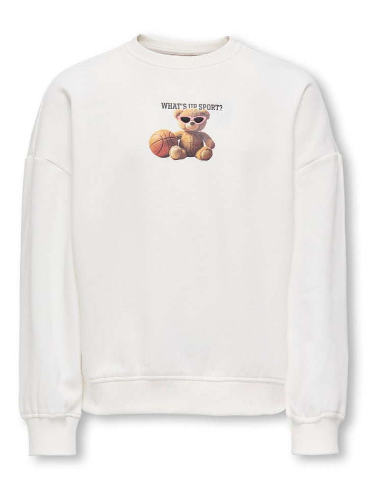 Kogbila L/s Ovz Bear O-neck Swt Noos - Off-white
