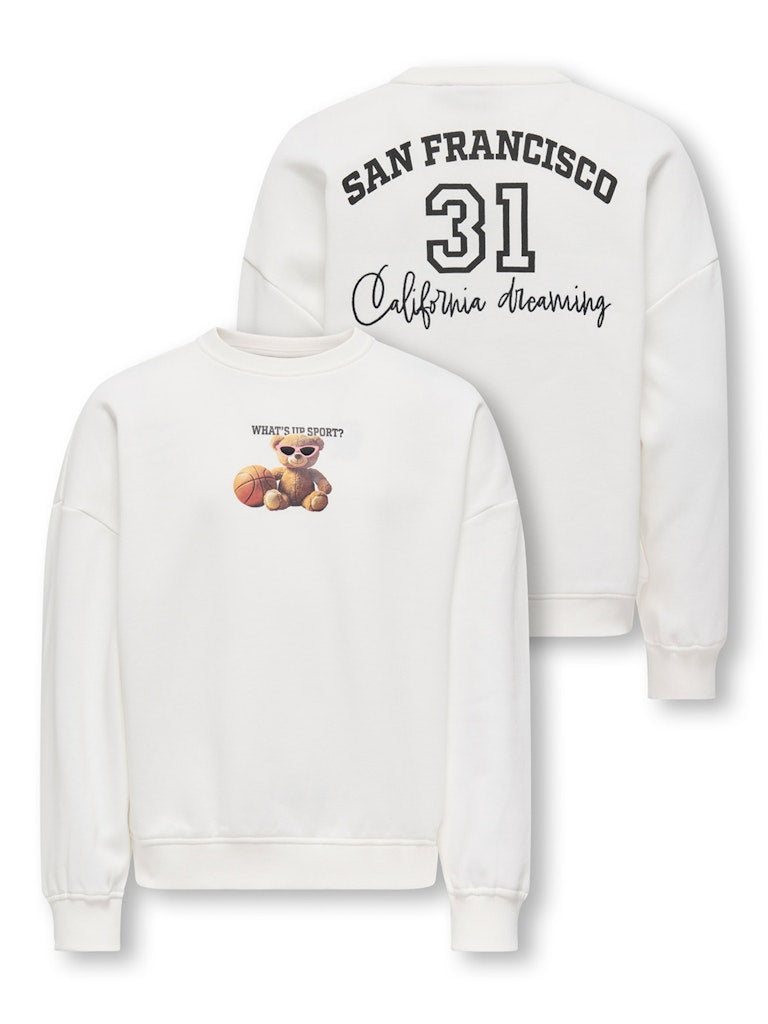 Kogbila L/s Ovz Bear O-neck Swt Noos - Off-white