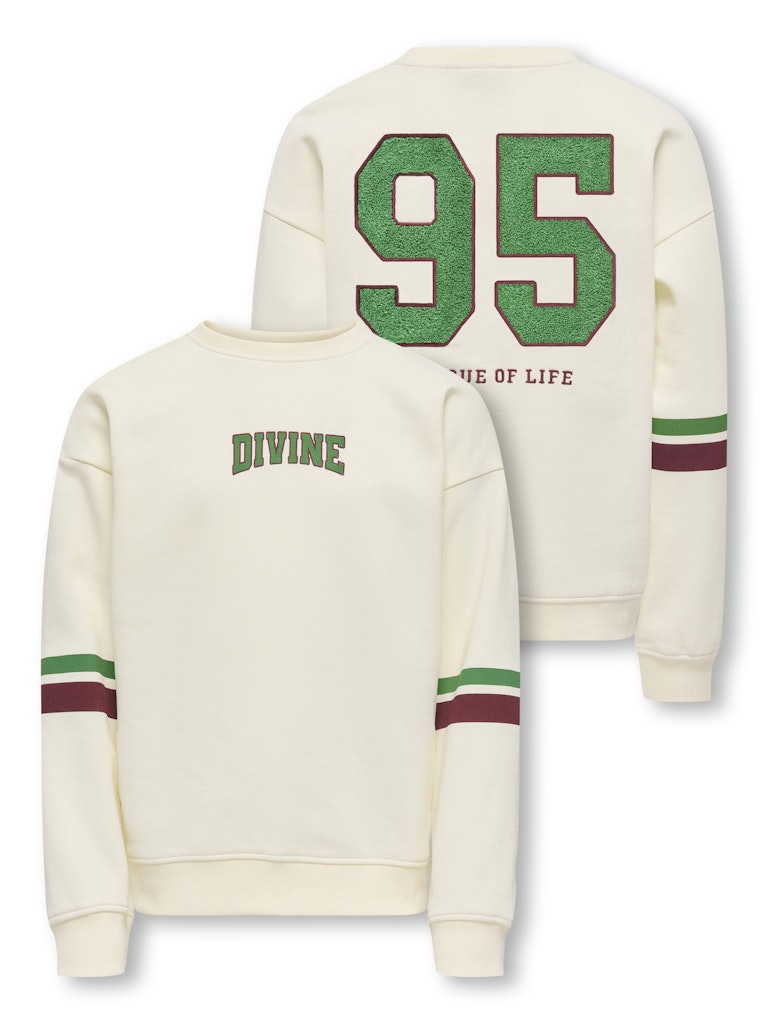 Koghella Life Ls O-neck Loose Print Swt - Off-white