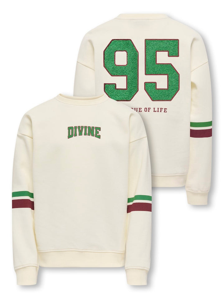 Koghella Life Ls O-neck Loose Print Swt - Off-white