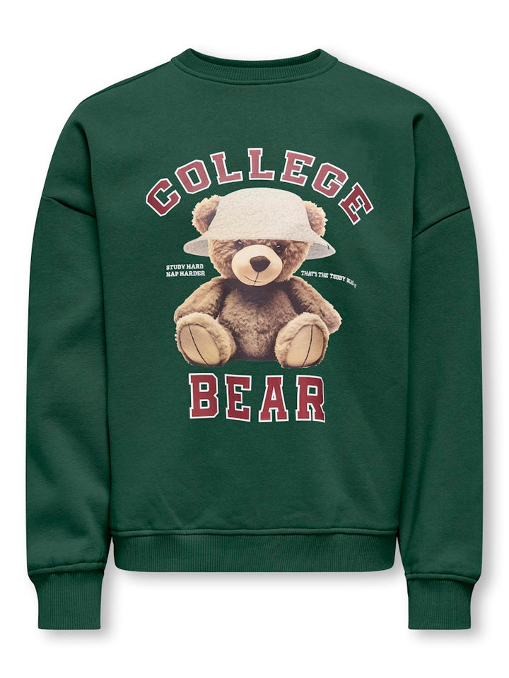 Kogbila L/s Ovz Bear O-neck Swt Noos - Groen