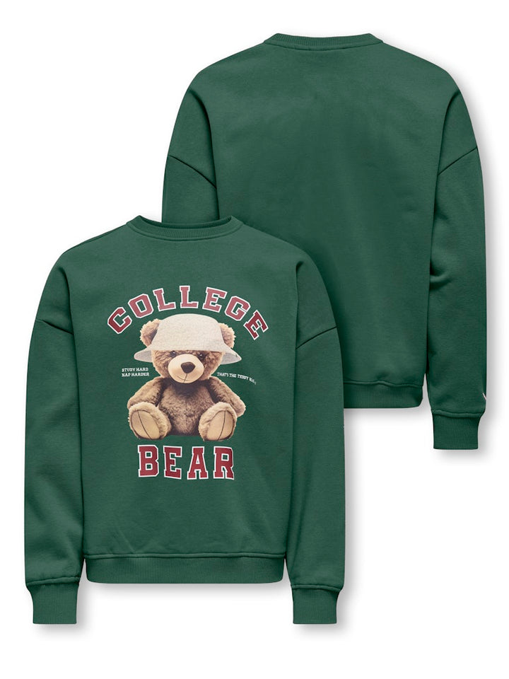 Kogbila L/s Ovz Bear O-neck Swt Noos - Groen