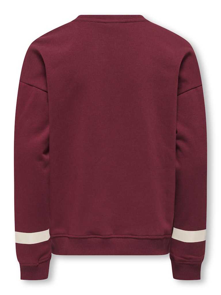 Koghella Life Ls O-neck Loose Print Swt - Bordeaux