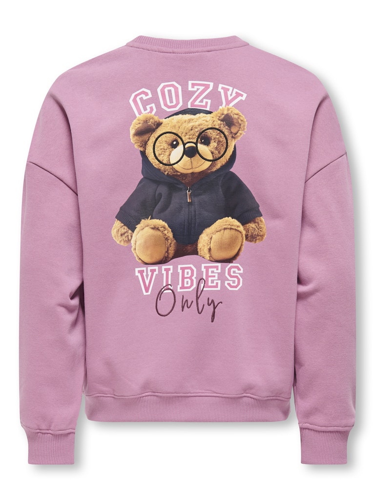Kogbila L/s Ovz Bear O-neck Swt Noos - Mauve