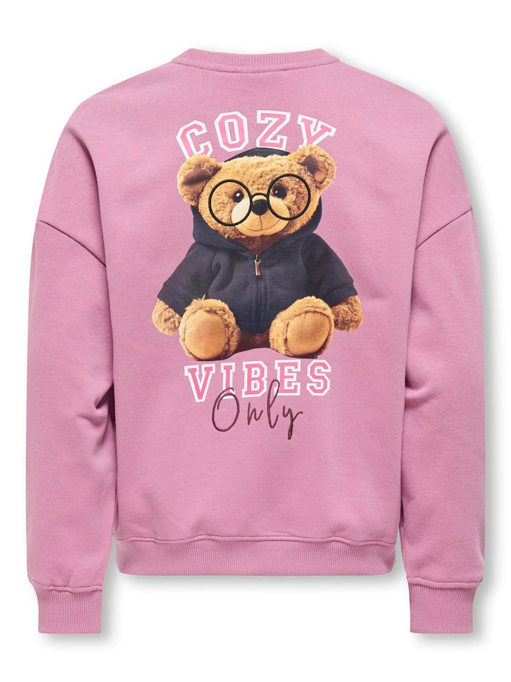 Kogbila L/s Ovz Bear O-neck Swt Noos - Mauve