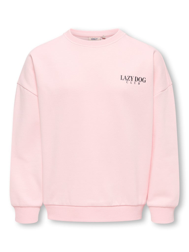Kogbila L/s Ovz Print O-neck Swt Noos - Licht Roze