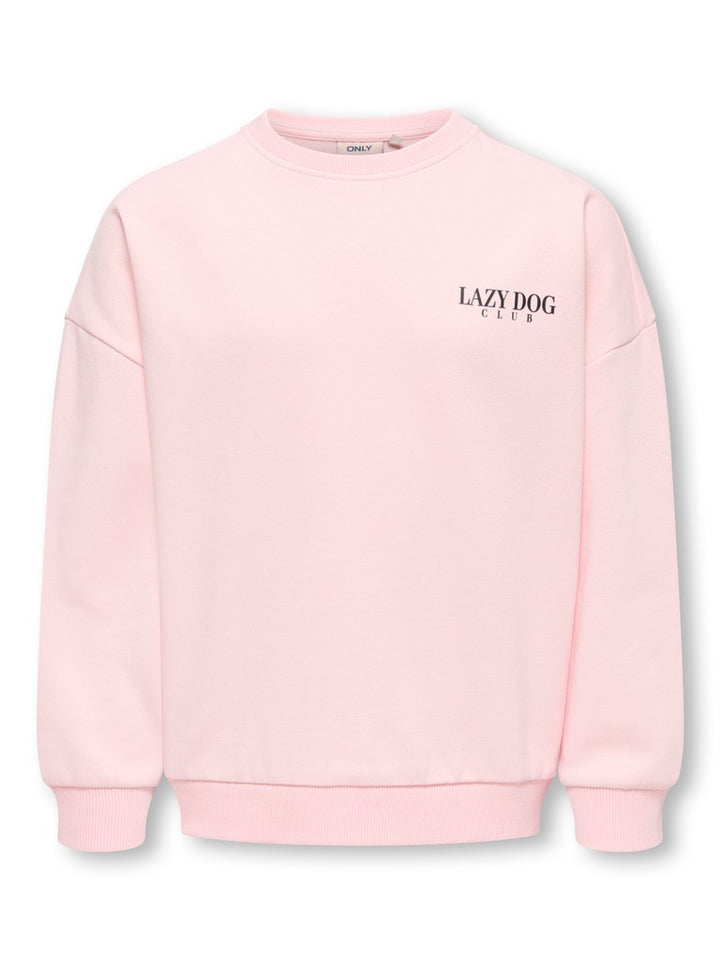 Kogbila L/s Ovz Print O-neck Swt Noos - Licht Roze