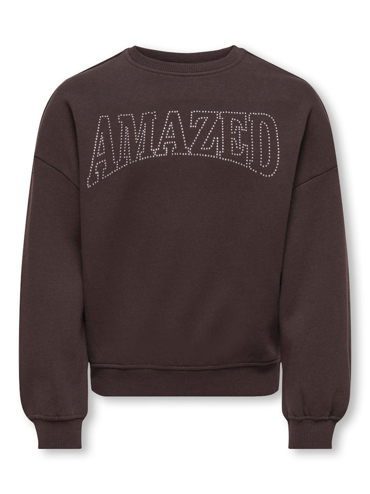 Kogkiki Life L/s Ovz O-neck Stud Bru Swt - Bruin