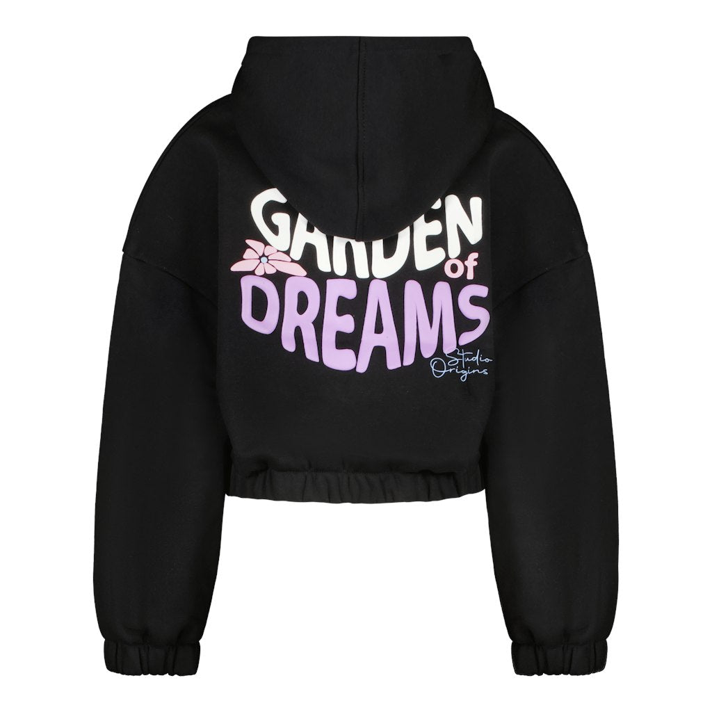 Kids Nyna Sw Hood Black - Zwart
