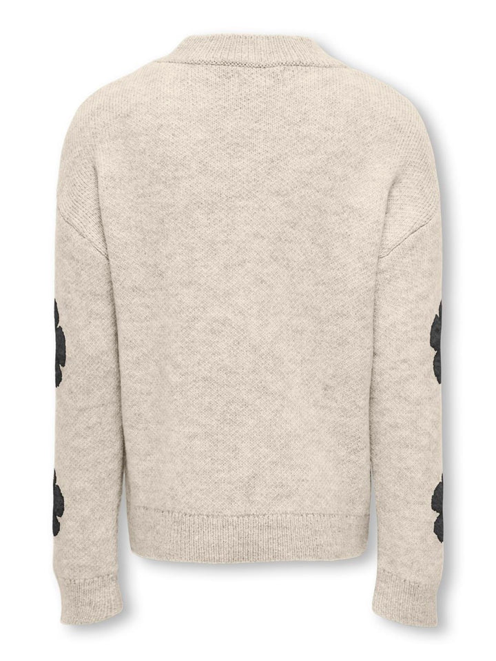 Kognaja Ls Flower Pullover - Ecru Dessin