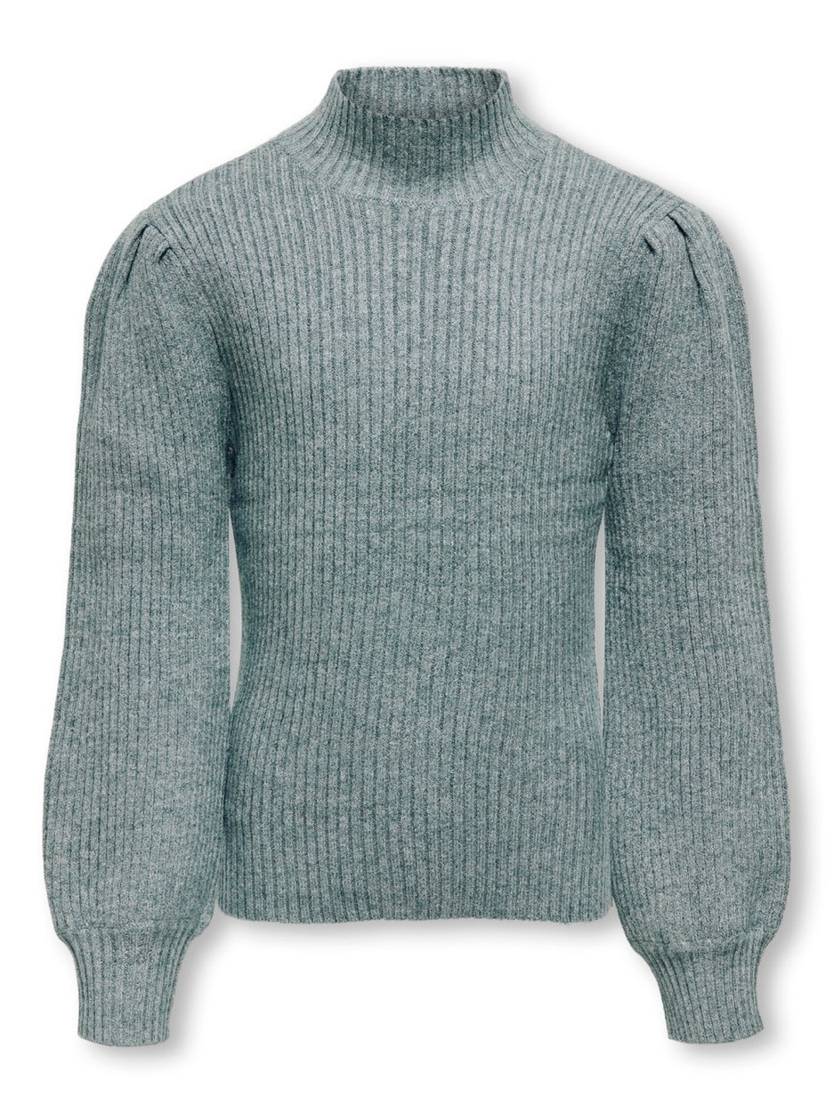 Kogkatia Ls Highneck Pullover Knite - Groen Melee