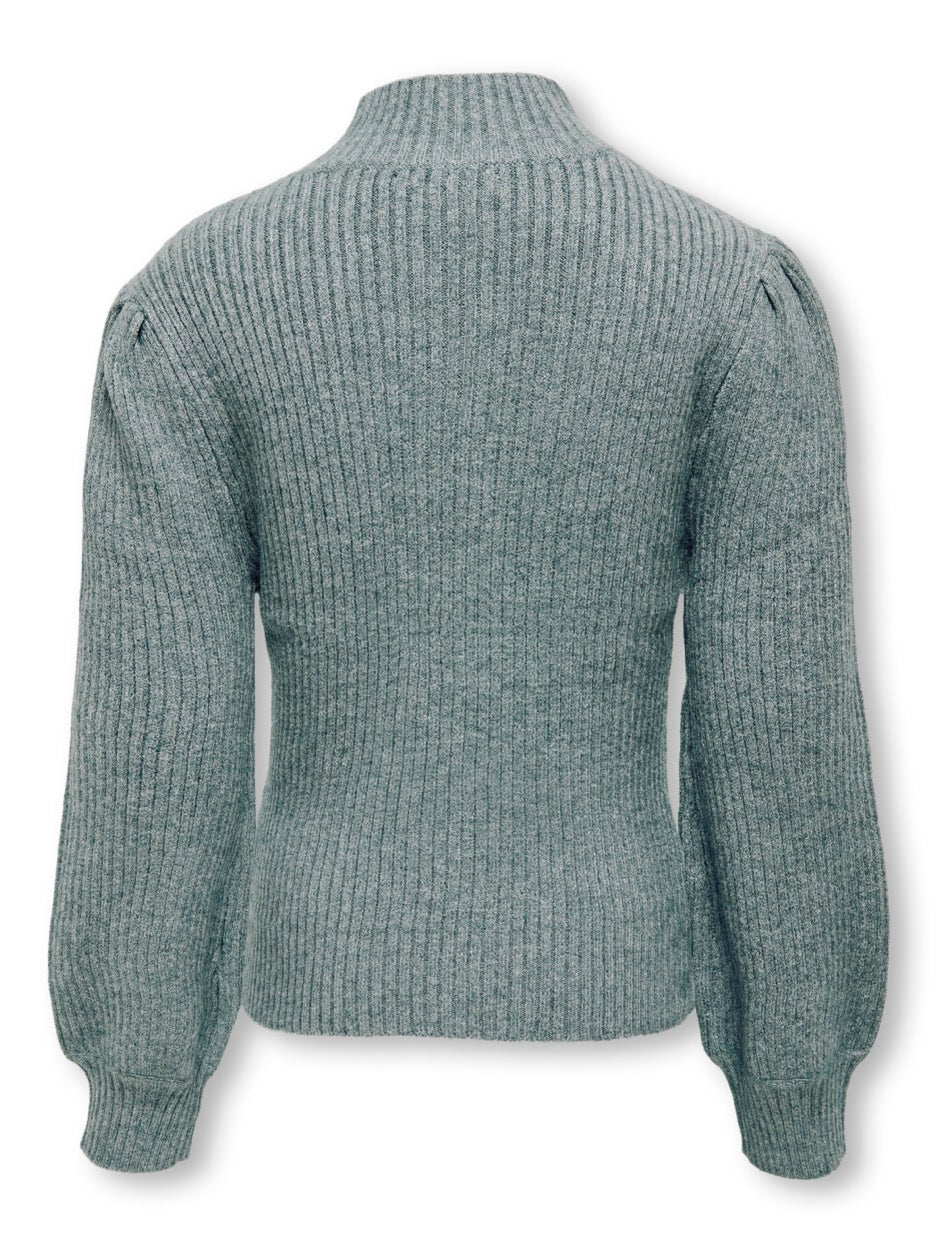 Kogkatia Ls Highneck Pullover Knite - Groen Melee