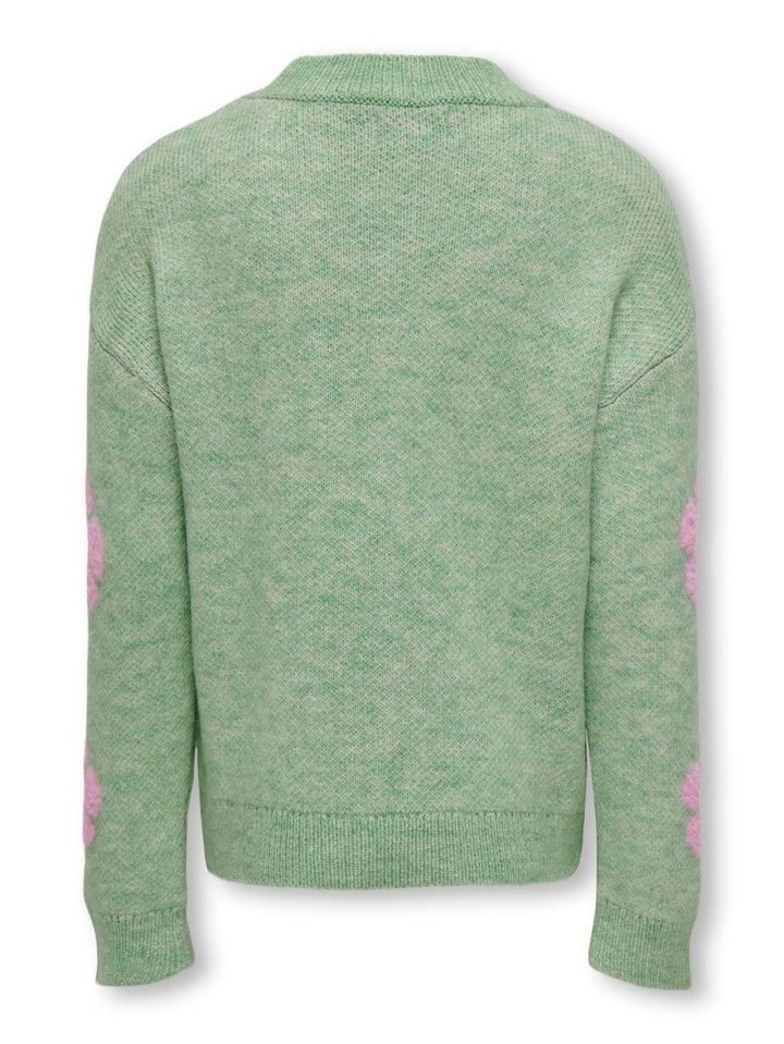 Kognaja Ls Flower Pullover - Groen Dessin