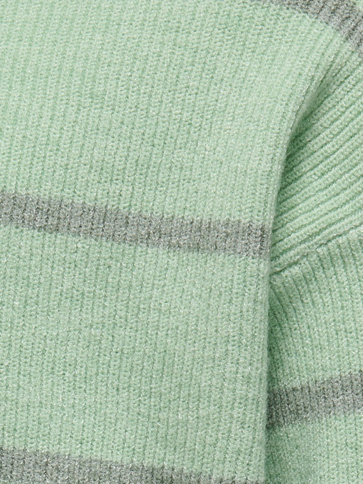 Kogfranca Short Ls Stripe Knt - Groen Dessin