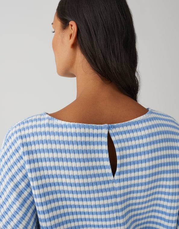 Opus Gresh trui dames blauw dessin