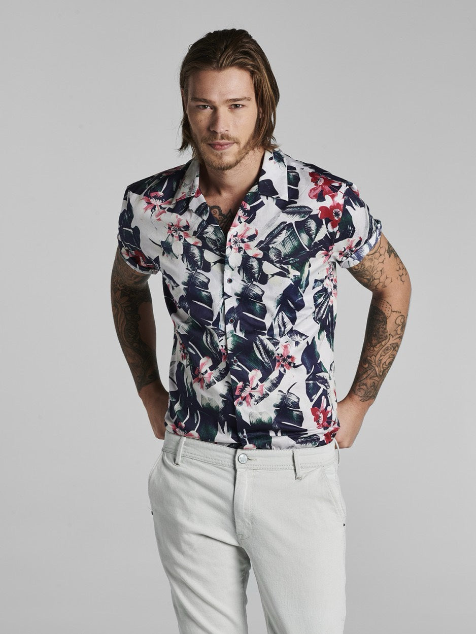 Jack & Jones overhemd k/m roze – heren