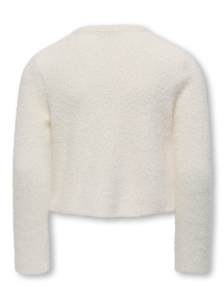 Kogpiumo Petra Pearl O-neck Car Knt Noos - Off-white