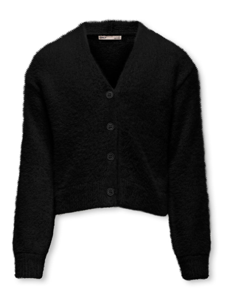 Kogpiumo L-s Button Up Cardigan Knit - Zwart