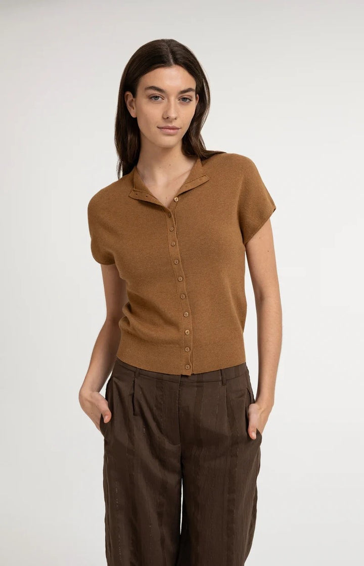 YAYA Women gebreid vest bordeaux – dames