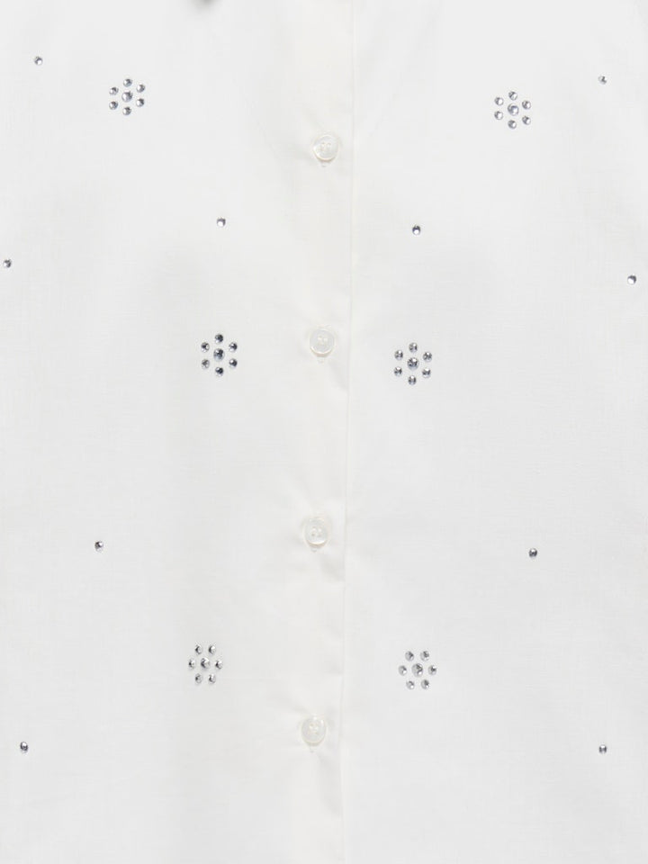 Kogclara Life Short Emb Shirt Wvn - Off-white