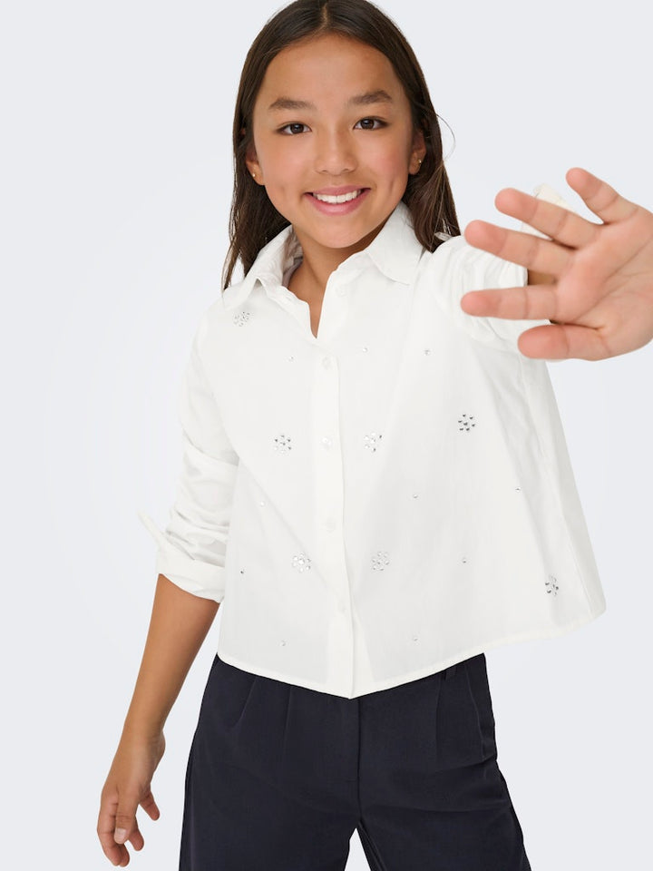 Kogclara Life Short Emb Shirt Wvn - Off-white