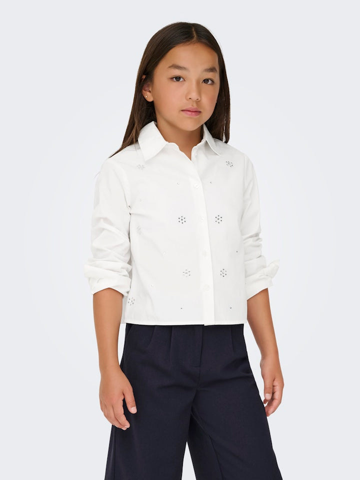 Kogclara Life Short Emb Shirt Wvn - Off-white