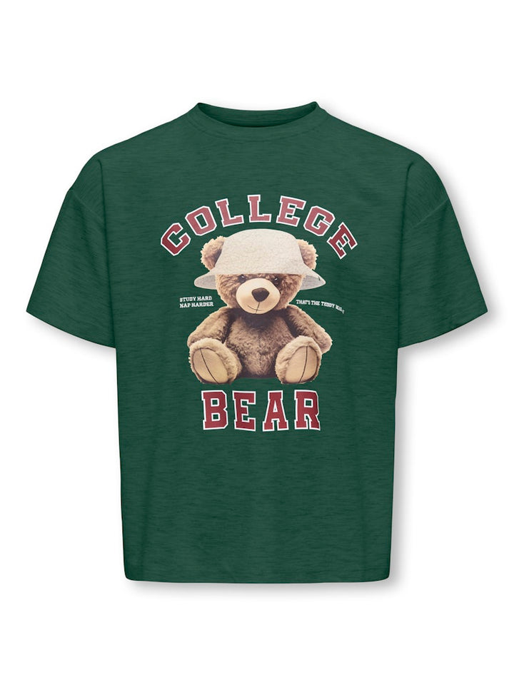 Kogbillie S/s Loose Teddy Top Jrs Noos - Donkergroen