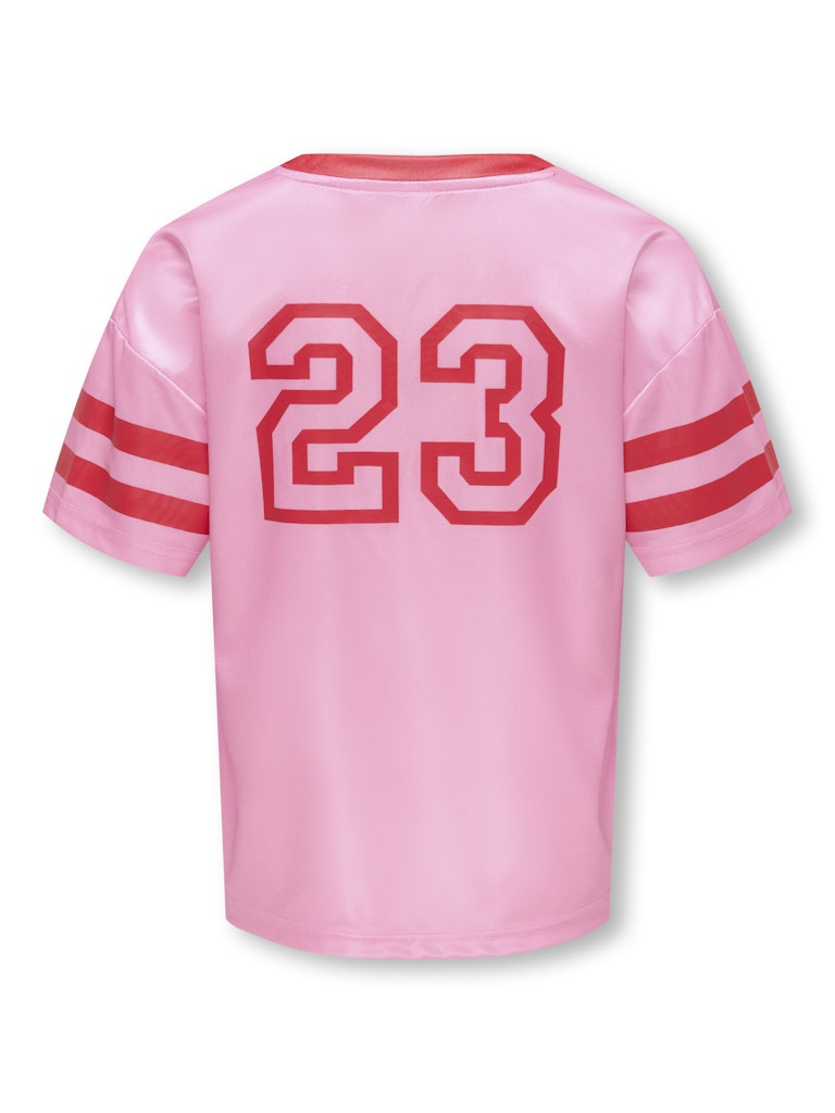 Koglulu S/s V-neck Sporty Top Cs Jrs - Roze