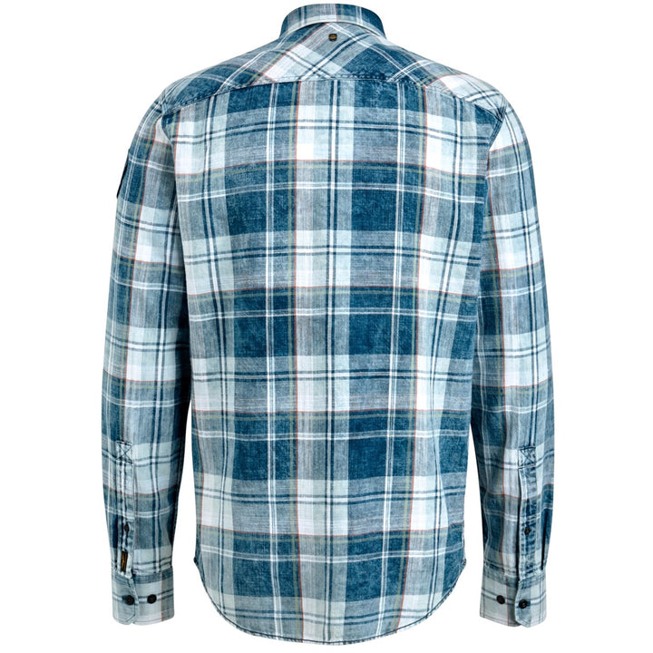 PME-Legend overhemd l/m heren blauw dessin