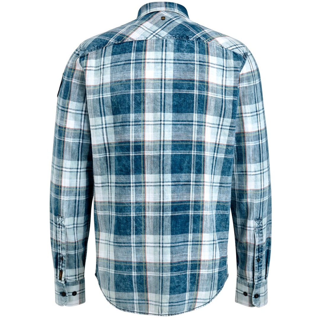 PME-Legend overhemd l/m heren blauw dessin