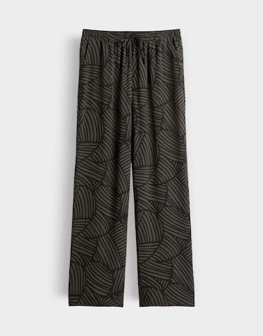 Opus Marou botanical lange broek dames – zwart dessin