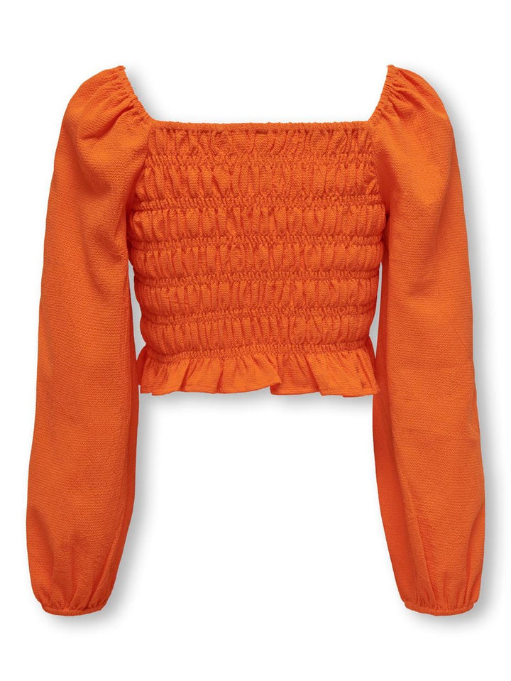 Koghelene Puff Sleeve Top Wvn - Oranje