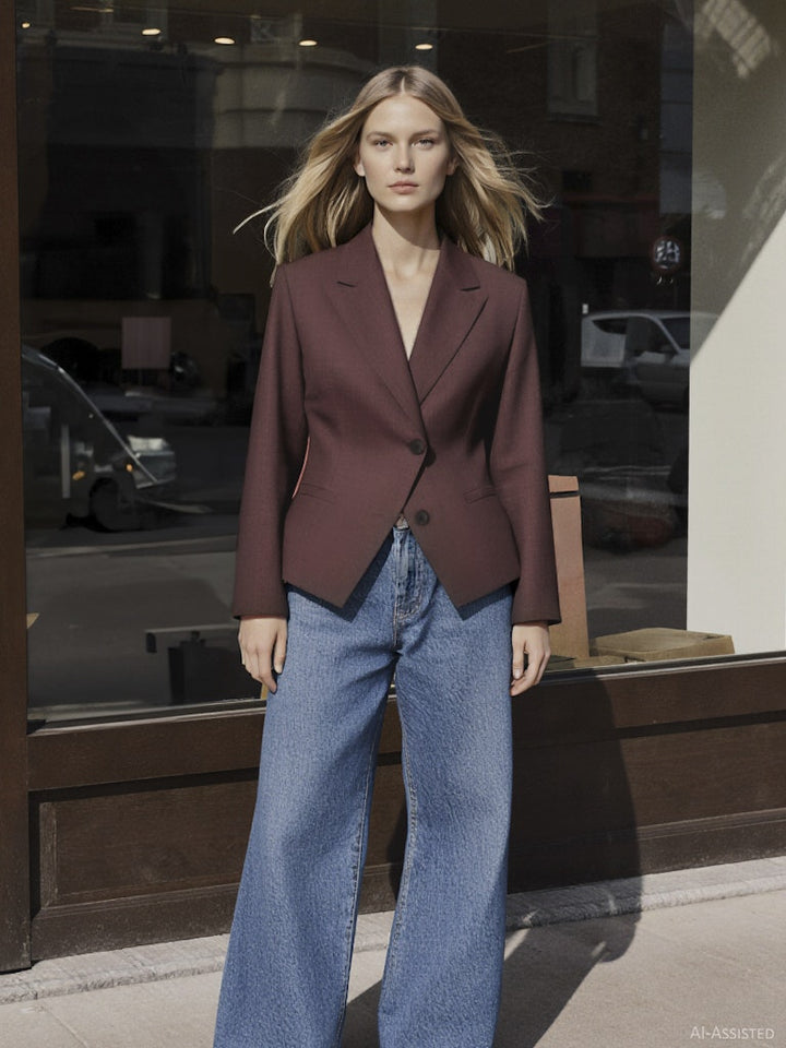 Hype drop blazer dames bruin – 32000008 maci
