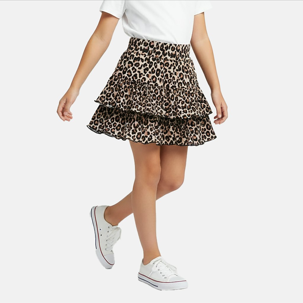 Kids Yadar Skirt Leopard Light Pink - Bruin Dessin