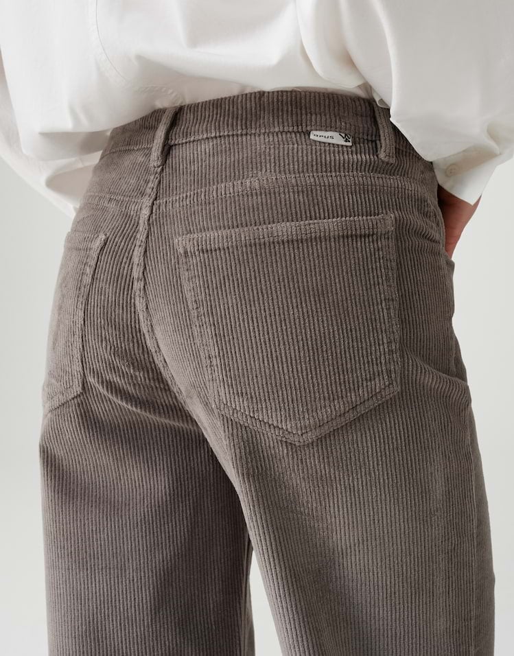 Opus Mivi 10607313362248 jeans low croth-baggy fit kaki - Taupe - L31