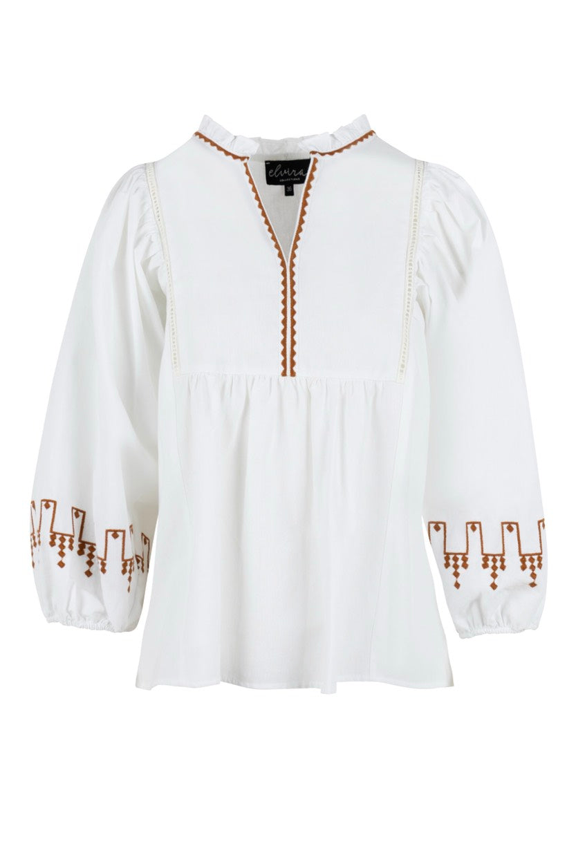 Elvira Casuals E2 25-016 top k/m dames ecru