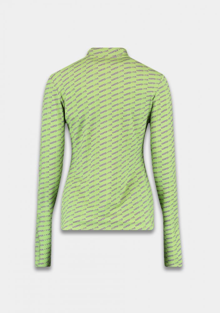 Harper and Yve AW24T505 Jane top l/m dames – groen dessin