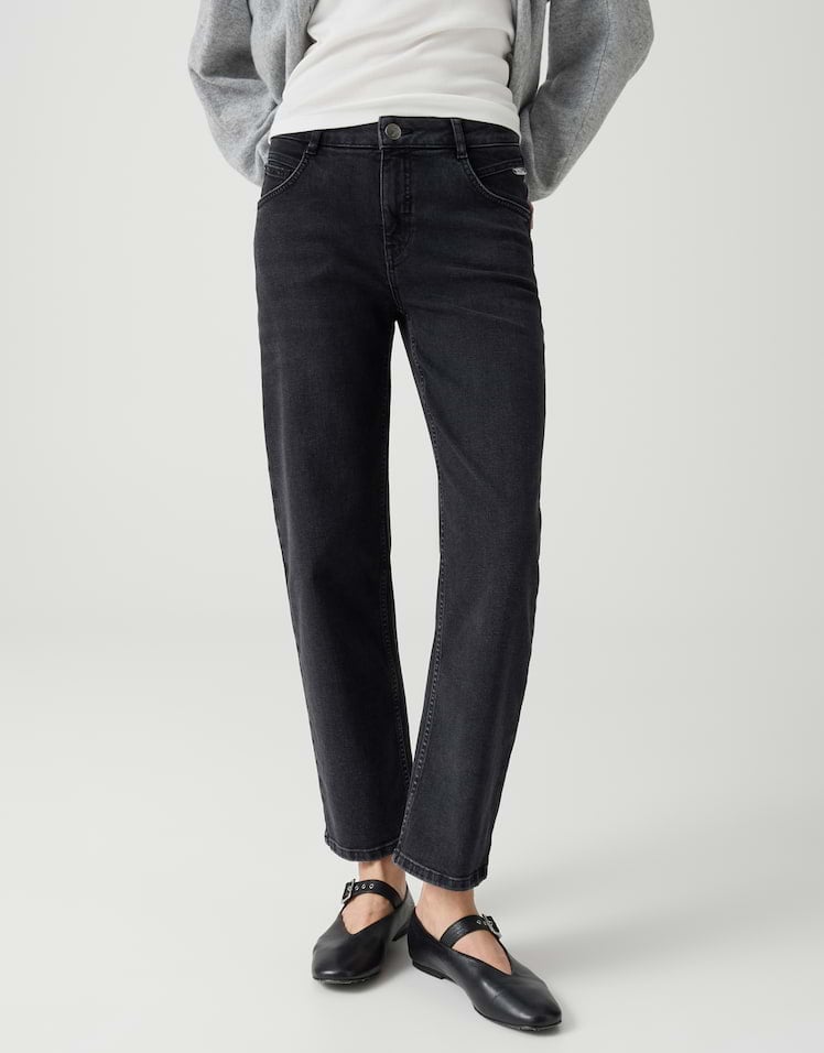 Opus Minah honesty 10607212564248 jeans regular-straight fit black denim - L28