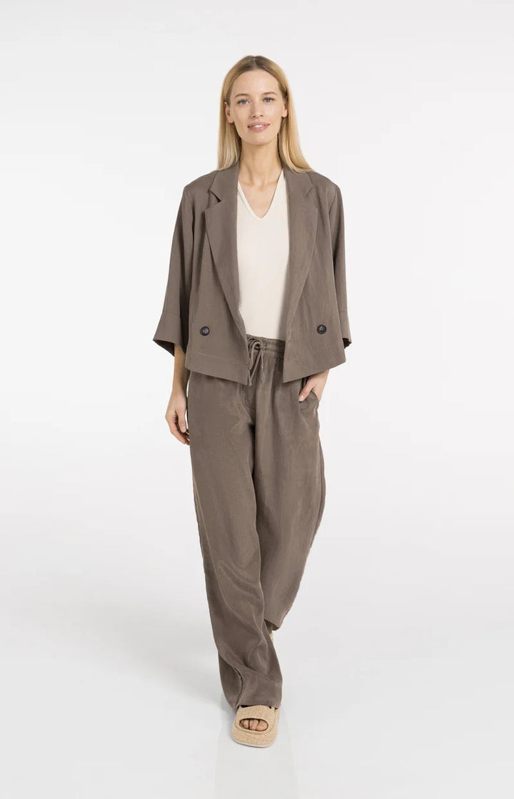 YAYA Women blazer bruin – dames