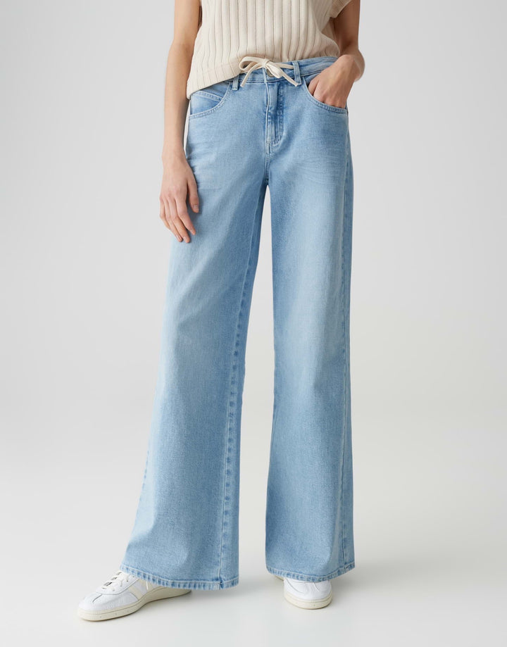 Opus Miva Palazzo jeans loose fit dames – blue denim - L32