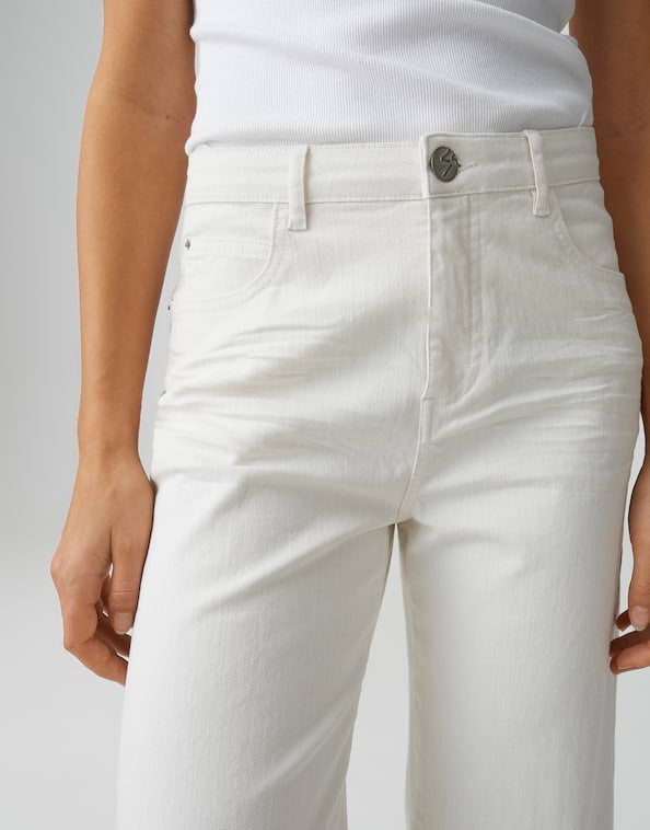 Opus jeans low crotch-baggy fit dames – wit