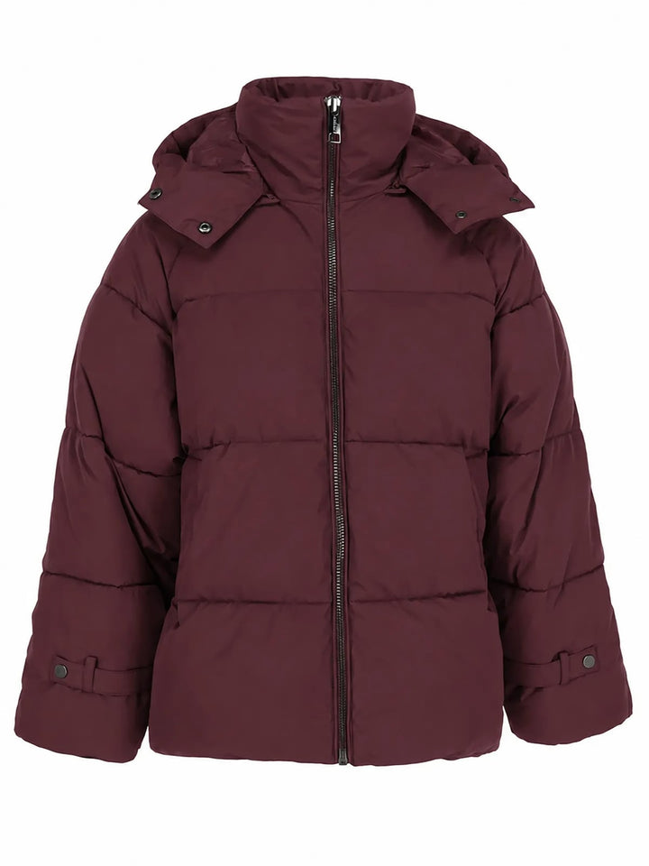 Covered winterjas dames Ann bordeaux – wintercollectie