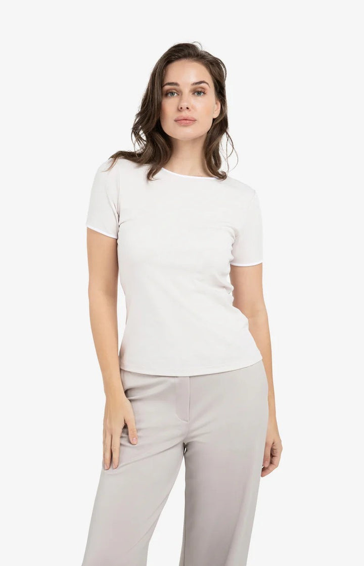 YAYA Women t-shirt k/m licht roze – dames
