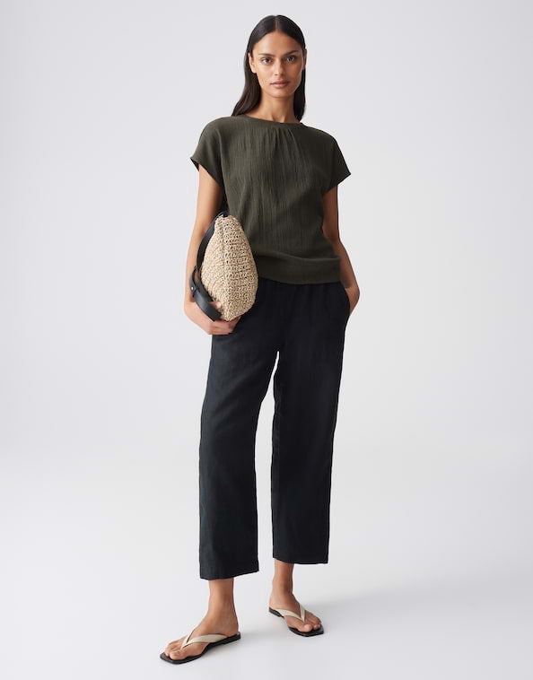 Opus Salti T-shirt olijf – dames