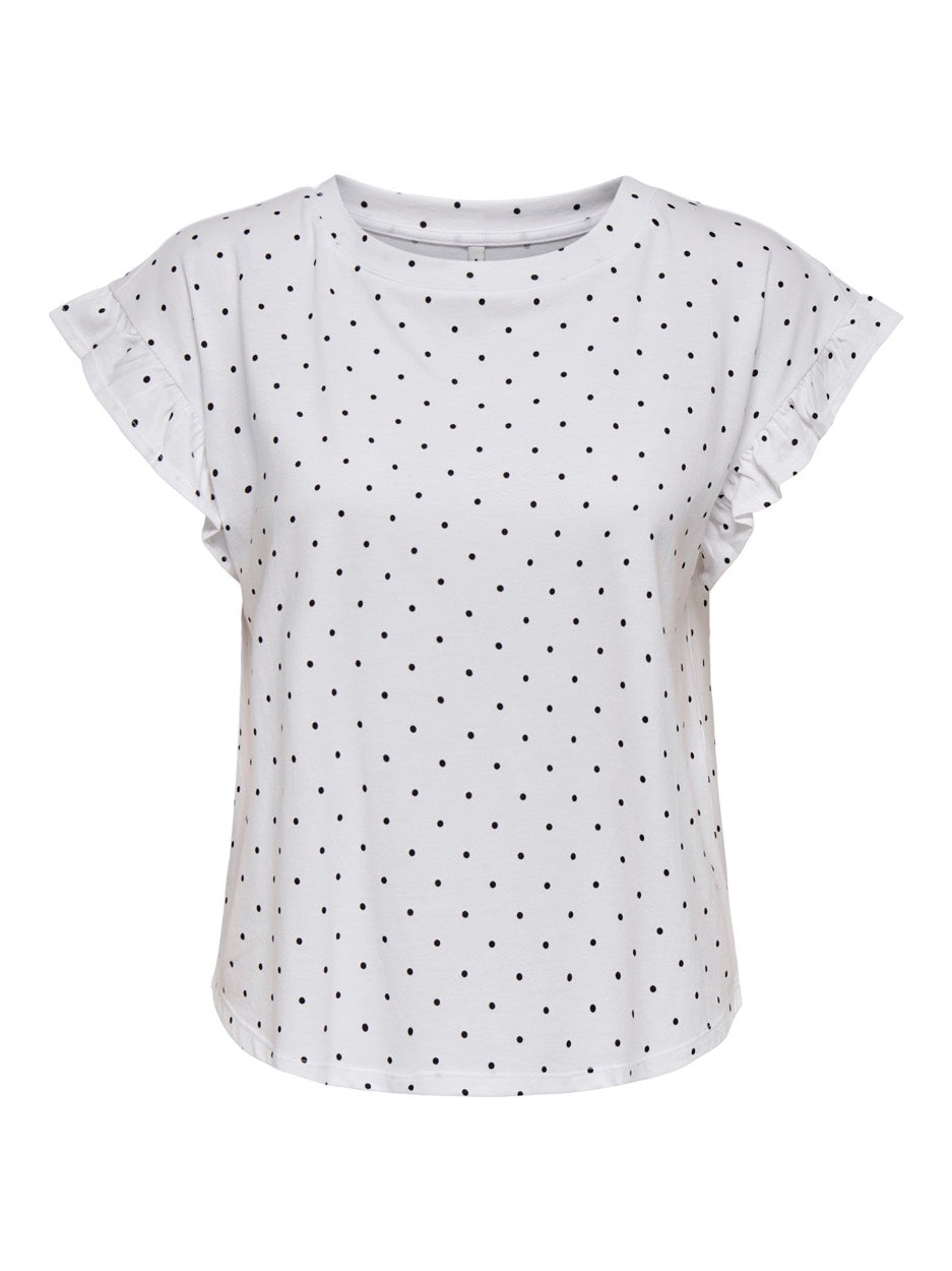 Only t-shirt k/m dames wit dessin – 15347065 grape